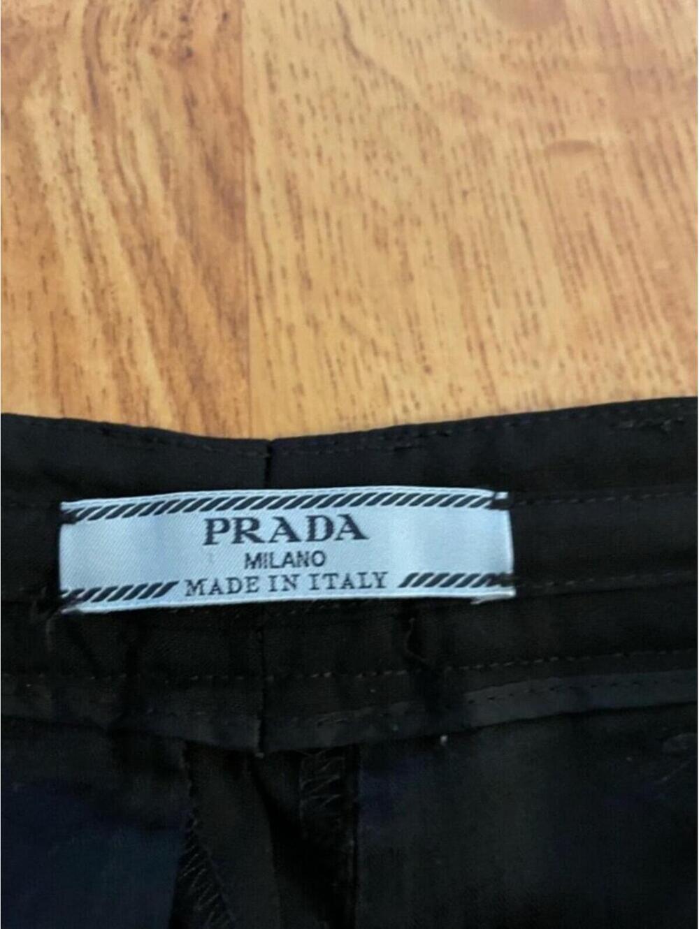 Prada Black Technical Jogger Pants Logo Ankle Strap Size 46 US 10/12 - Picture 11 of 15